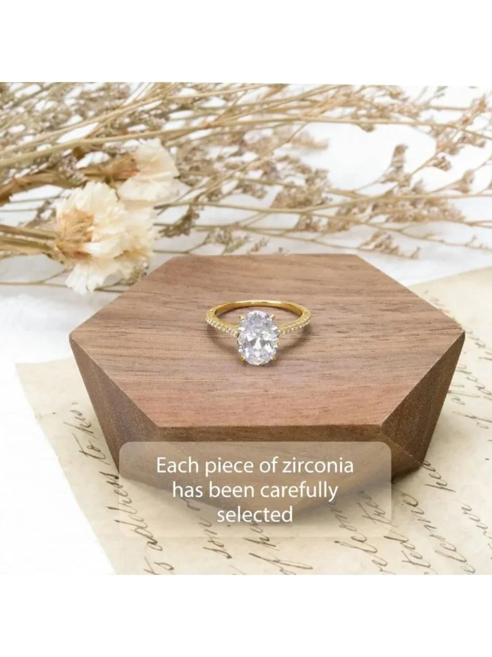 Stunning 925 Sterling Silver CZ Engagement Rings, 18K Gold Plated, Various Cuts